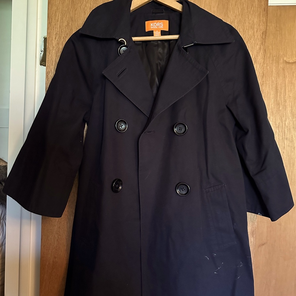 Black Michael Kors trench coat